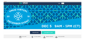 Registration and landing page for an online conference